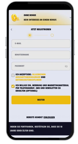 WinoLot Casino register